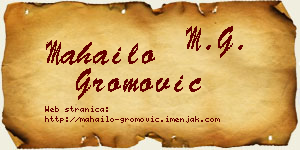 Mahailo Gromović vizit kartica